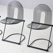 Set of 4 Swing chairs by Jutta & Herbert Ohl for Rosenthal Lübke 1980s vintage German design 12