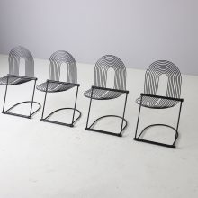 Set of 4 Swing chairs by Jutta & Herbert Ohl for Rosenthal Lübke 1980s vintage German design 3