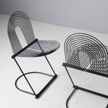 Set of 4 Swing chairs by Jutta & Herbert Ohl for Rosenthal Lübke 1980s vintage German design 5