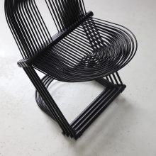 Set of 4 Swing chairs by Jutta & Herbert Ohl for Rosenthal Lübke 1980s vintage German design 9
