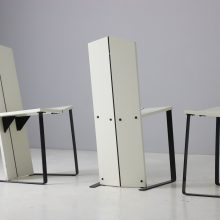 Set of 4 postmodern design dining chairs 1980s Dutch Italian Memphis style vintage design 10