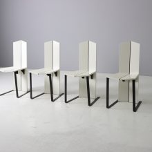 Set of 4 postmodern design dining chairs 1980s Dutch Italian Memphis style vintage design 3