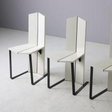 Set of 4 postmodern design dining chairs 1980s Dutch Italian Memphis style vintage design 4