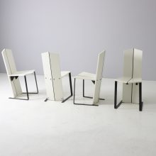 Set of 4 postmodern design dining chairs 1980s Dutch Italian Memphis style vintage design 9