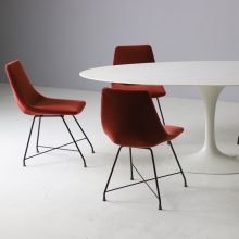 Eero Saarinen early vintage 1st edition oval tulip dining table in N1 Zuccherino marble Knoll International 1960s 7