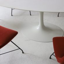 Eero Saarinen early vintage 1st edition oval tulip dining table in N1 Zuccherino marble Knoll International 1960s 9