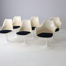 Eero Saarinen early vintage tulip dining chairs armchairs for Knoll International 1960s 2