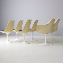 Eero Saarinen early vintage tulip dining chairs armchairs for Knoll International 1960s 3