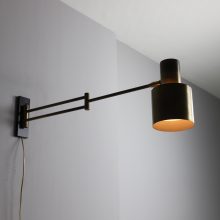 Jo Hammerborg \'Horisont\' vintage wall lamp in brass for Fog & Mørup Denmark 1960s 2