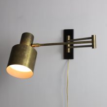 Jo Hammerborg \'Horisont\' vintage wall lamp in brass for Fog & Mørup Denmark 1960s 3
