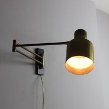 Jo Hammerborg \'Horisont\' vintage wall lamp in brass for Fog & Mørup Denmark 1960s 4