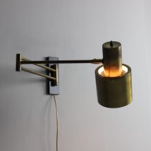 Jo Hammerborg \'Horisont\' vintage wall lamp in brass for Fog & Mørup Denmark 1960s 5