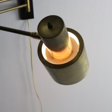 Jo Hammerborg \'Horisont\' vintage wall lamp in brass for Fog & Mørup Denmark 1960s 6