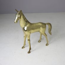Large vintage horse sculpture in brass Hollywood regency style 1970s 1980s 2