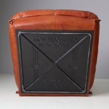 Rino Maturi \\'Nuvolone\\' modular sofa in original patinated cognac leather for Mimo Padova Italy 1970s 12