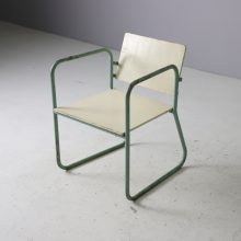 Early Dutch tubular lounge chair in the manner of Bas van Pelt modernist design 1930s 1940s 3
