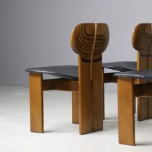Set of 6 'Africa' dining chairs by Afra & Tobia Scarpa for Maxalto Italy 1970s 1975 walnut vintage Italian design 4