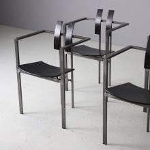 Set of 6 Karl Friedrich Förster 'Trix' dining chairs Memphis Postmdern style 1980s KFF design vintage German design 2