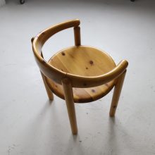 Solid pine dining chairs in the manner of Rainer Daumiller 1970s vintage German Danish design 9