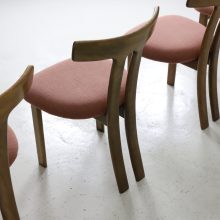 Vintage T shape dining chairs Danish German design 1960s 4
