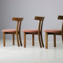 Vintage T shape dining chairs Danish German design 1960s 5