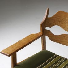Henning Kjaernulf razor blade lounge chair patinated oak EG Kvalitetsmobel 1960s Vintage Danish armchair 5