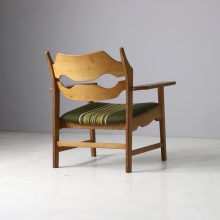 Henning Kjaernulf razor blade lounge chair patinated oak EG Kvalitetsmobel 1960s Vintage Danish armchair 7