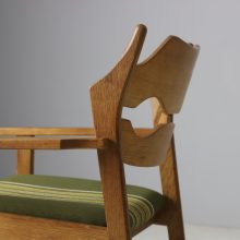 Henning Kjaernulf razor blade lounge chair patinated oak EG Kvalitetsmobel 1960s Vintage Danish armchair 8