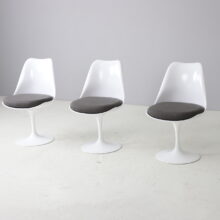 Saarinen vintage tulip swivel dining chairs for Knoll International 1990s 3