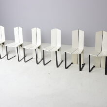 Set of 6 postmodern design dining chairs 1980s Dutch Italian Memphis style vintage design 2