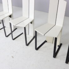 Set of 6 postmodern design dining chairs 1980s Dutch Italian Memphis style vintage design 3
