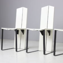 Set of 6 postmodern design dining chairs 1980s Dutch Italian Memphis style vintage design 7