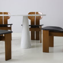 Angelo Mangiarotti vintage oval Eros dining table carrara marble for Skipper 1970s mid century Italian design 10