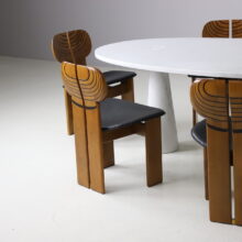 Angelo Mangiarotti vintage oval Eros dining table carrara marble for Skipper 1970s mid century Italian design 12