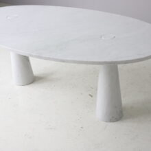 Angelo Mangiarotti vintage oval Eros dining table carrara marble for Skipper 1970s mid century Italian design 4
