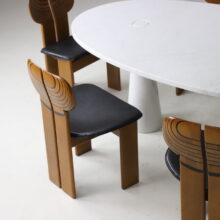 Angelo Mangiarotti vintage oval Eros dining table carrara marble for Skipper 1970s mid century Italian design 8