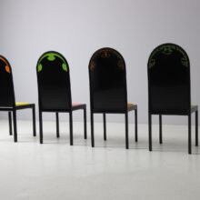 Bjørn Wiinblad dining chairs for Rosenthal Germany 1976 Limited edition 8