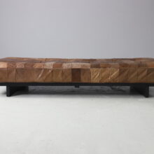 Vintage De Sede DS-80 daybed in patinated leather patchwork Switzerland mid century design 1970s 7
