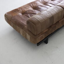 Vintage De Sede DS-80 daybed in patinated leather patchwork Switzerland mid century design 1970s 8