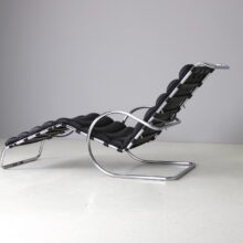 Vintage MR chaise longue lounge chair in black leather by Mies van der Rohe for Knoll International 1927 1970s 4 Vintage MR chaise longue lounge chair in black leather by Mies van der Rohe for Knoll International 1927 1970s 4
