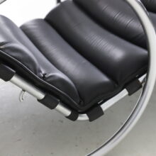 Vintage MR chaise longue lounge chair in black leather by Mies van der Rohe for Knoll International 1927 1970s 5 Vintage MR chaise longue lounge chair in black leather by Mies van der Rohe for Knoll International 1927 1970s 5