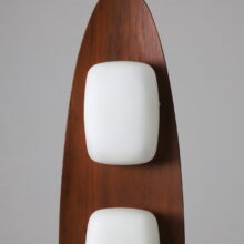 Geoffredo Reggiani vintage surfboard floor lamp Italy 1960 teak marble 10