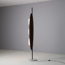 Geoffredo Reggiani vintage surfboard floor lamp Italy 1960 teak marble 11
