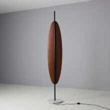 Geoffredo Reggiani vintage surfboard floor lamp Italy 1960 teak marble 12