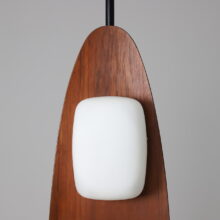 Geoffredo Reggiani vintage surfboard floor lamp Italy 1960 teak marble 8