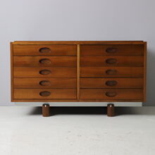 Gianfranco Frattini chest of drawers in walnut for Bernini Italy 1960s vintage Italian design 4