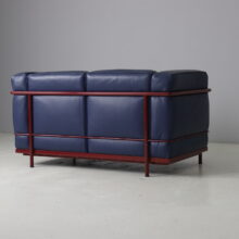 Le Corbusier & Pierre Jeanneret vintage LC2 sofa leather for Cassina 1980s 1990s 8