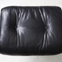 Vintage Charles & Ray Eames lounge chair with ottoman 670 671 black leather all black Herman Miller ICF 1980s 8