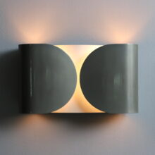 Tobia & Afra Scarpa early vintage 'Foglio' wall lamps in nickeled metal for Flos Italy 1960s 5