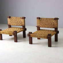 Rare pair of lounge chair by Mini Boga for Taaru India 1960 New Delhi Modern 3